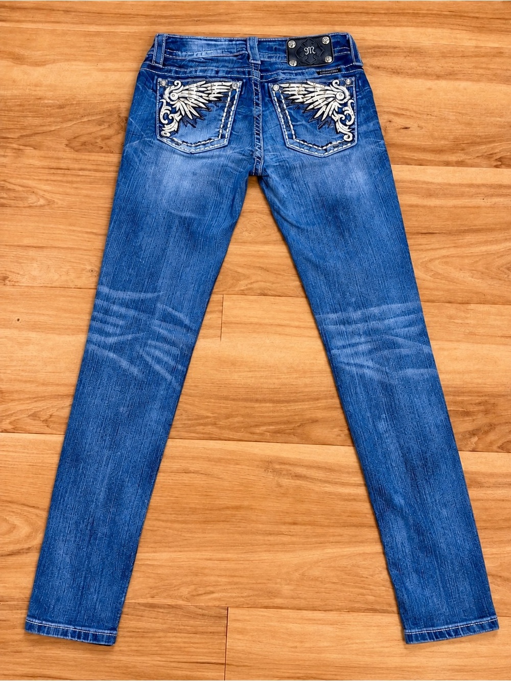 Miss Me Women's Mid Rise Skinny Stretch Denim Jeans Size 26x31 EUC